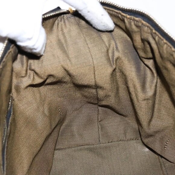 FENDI Zucca Canvas Vanity Pouch Black Brown Auth 139093 - Picture 11 of 16